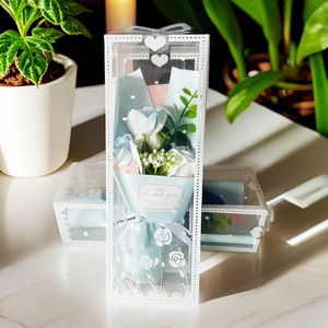 Ramo de flores de jabón hecho a mano, gran oferta, ramo de rosas de clavel pequeño para Navidad, Día de San Valentín, caja de regalo barata incluida - Product Image 3