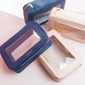 Custom 10inch <b>Clear</b> PVC Makeup <b>Bags</b> Waterproof <b>Toiletry</b> <b>Bags</b> <b>Travel</b> Storage Cosmetic <b>Bag</b> Portable Zipper Pouch With Logo - Product Image 4