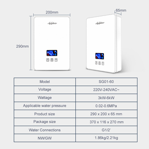 Điều khiển từ xa Wifi 6000W 220V Máy nước nóng điện dẫn nhiệt độ cho khách sạn hộ gia đình ngay lập tức cung cấp nước nóng - Product Image 6