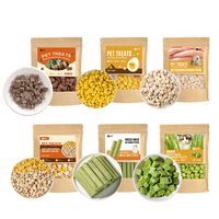 Friandises pour animaux de compagnie OEM ODM : Mélange de viande lyophilisée, protéines de qualité supérieure, sans céréales, favorisant un pelage brillant, friandises récompensantes pour chats et chiens