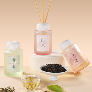 Tea Scented <b>Reed</b> <b>Diffuser</b> 120ml Long Lasting Fragrance For Living Room Bedroom Decorative Aromatherapy Gift - Product Image 1