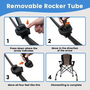 قماش أكسفورد خارجي قوي على الطراز الحديث قابل للطي من الأثاث الناعم للحدائق والتخييم للبالغين - Product Image 3