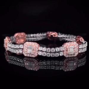 Stylish <b>Silver</b> Moissanite Bracelet Designer Hip Hop Fine Jewelry Party Wedding Gift <b>for</b> <b>Men</b> Women - Product Image 1