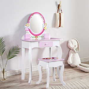 Mobili Moderni <span class=keywords><strong>per</strong></span> Camera da Letto, Tavolo da Trucco con <span class=keywords><strong>Specchio</strong></span> in Legno Ecologico e Durevole <span class=keywords><strong>per</strong></span> Bambini - Product Image 2