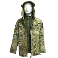 Veste tactique thermique imperméable en duvet CP, veste d'hiver en tissu avec toile en caoutchouc pressé, veste zippée pour homme, tissée