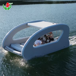 Barca Elettrica Gonfiabile Personalizzata da Fabbrica, Eco-compatibile, Alimentata a Batteria al Litio, Yacht Pieghevole per Relax in Acqua con Tettuccio Parasole - Product Image 4