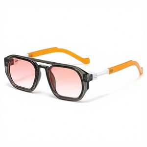 Nuevas Gafas de <span class=keywords><strong>Sol</strong></span> Unisex con Marco Cuadrado de Doble Puente y Protección UV400, Estilo Urbano Europeo Americano, Retro y Moderno - Product Image 5