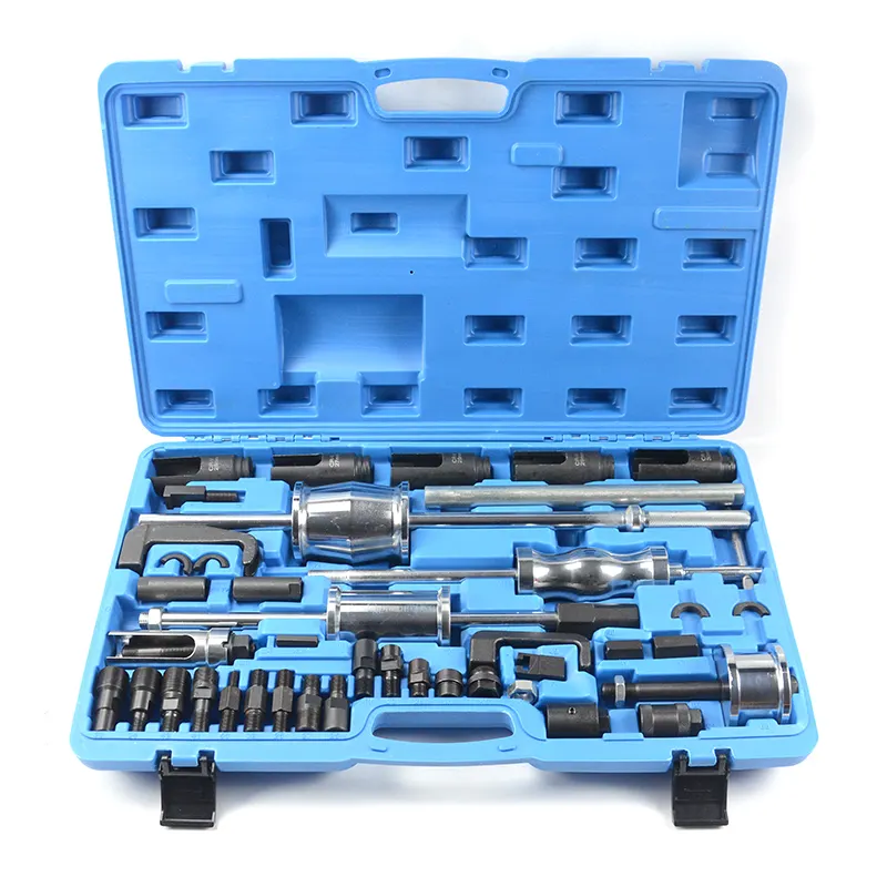 40PCS Universal Master Diesel Engine Injector Extractor Removal Slide Hammer Bearing Puller Tool Kit For Automotive Tools