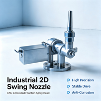 Boquilla de pulverización oscilante CNC 2D de acero inoxidable, programable y giratoria para fuentes musicales e ingeniería paisajística