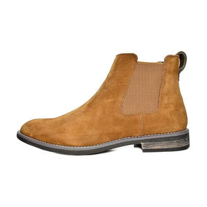 <span class=keywords><strong>Bottes</strong></span> à enfiler à semelle extérieure souples et durables décontractées Bottines Chelsea en cuir suédé pour hommes - Product Image 1