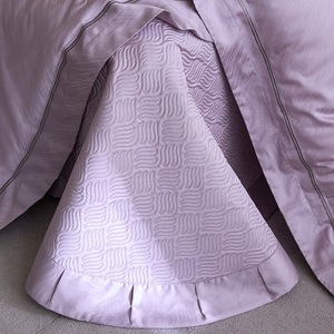 Vente chaude <span class=keywords><strong>violet</strong></span> couleur unie linge de lit 1.8m couvertures 2 taies d'oreiller douces Lyocell coton housse de couette reine taille ensemble de literie - Product Image 6