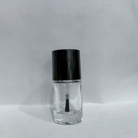 Botol kaca bening 10 ml dengan Lip Rush Pemoles kuku botol kaca dengan sikat dan topi plastik kustom