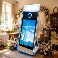 Photomaton portable Magic Mirror 70 pouces avec flight case, écran tactile 43 pouces, pour événements et fêtes, prix usine