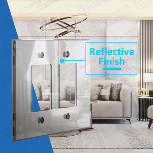 Hot Selling Custom GFI Clear Toggle Plain <strong>Switch</strong> Acrylic Mirror <strong>Light</strong> <strong>Switch</strong> Glass Double Hole Outlet Cover Plates - Product Image 5