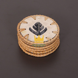 High Quality Modern <b>Round</b> Rattan Eco-Friendly Reusable Hand Woven Insulated <b>Placemat</b> 10cm for Table Decoration Ready to Export - Product Image 4