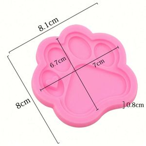 Moule en silicone 3D pour résine, pour la création de marque-pages, diffuseurs d'arômes pour voiture et décorations d'ascenseur, moule artisanal en silicone en forme de pattes de chat OEM/ODM - Product Image 2