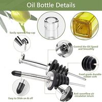 Bouteille distributrice d'huile d'olive carrée de 500 ml avec bec verseur en acier inoxydable pour la cuisine