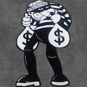 Alfombra y tapete hechos a mano para sala de estar con diseño de billete de 100 dólares, alfombra primaria personalizada de 1 rollo, alfombra tufting - Product Image 3