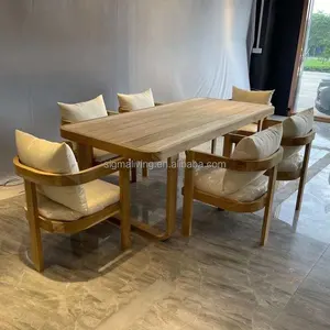 Modern Design Teak Wood Table and Chair Set Solid Teak Outdoor Dining set