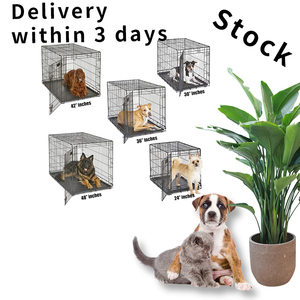 YOELLEN 2 - Jaula Plegable de Metal Negra para Mascotas, con Cierre de Empuje, Transpirable, para Perros, Gatos y Conejos - Product Image 5