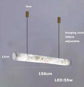 Candelabro personalizado de diseño de Villa para sala de estar, Vestíbulo de Hotel moderno, luces colgantes de mármol de lujo decorativas - Product Image 4