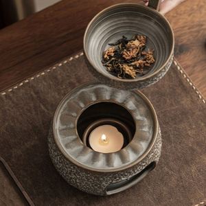 Japanese Candle <b>Tea</b> Warmer <b>Set</b> Ceramic <b>Tea</b> Heater Base Warm <b>Tea</b> Pot Heater for Home Use - Product Image 1