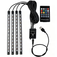 Lumière ambiante intérieure de voiture 12V, allume-cigare, bande décorative pour l'espace des pieds, lampe d'ambiance, éclairage LED