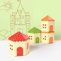 Boîtes à biscuits sucrées en papier en forme de maison Boîte d'emballage cadeau pour décoration de fête d'anniversaire de Noël