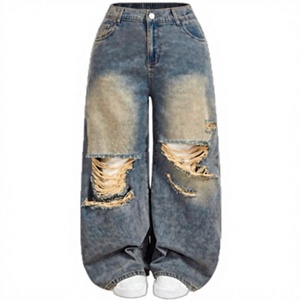 Jeans Rectos de Cintura Alta con Bordado Distintivo, Estilo Harajuku, Transpirables y Holgados para Mujer, Moda Urbana, Verano 2025 - Product Image 5