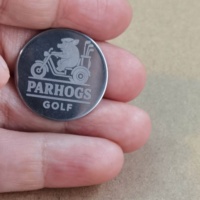 Marqueur de balle magnétique vierge en acier inoxydable 420 de 25 mm, jeton gravable au laser pour clip de chapeau et outil de divot