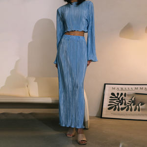 2021模糊休闲装套装女式，蓬松毛衣开衫和裁剪上衣<span class=keywords><strong>3</strong></span>件套/ - Product Image 1