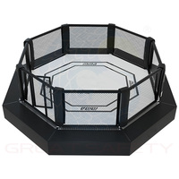 Vente flash : Cage d'entraînement UFC MMA personnalisée avec plateforme et passerelle, cadres en tubes carrés de haute qualité, robustes et durables pour l'entraînement et les combats