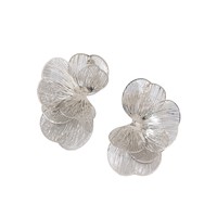 Pendientes de Estilo Europeo y Americano de Moda para Mujer, Diseño de Flor Hueca Grande, Pendientes de Metal, Joyería de Moda Versátil