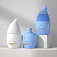 Emballage personnalisé écologique et unique en plastique EVOH/PP/PE pour cosmétiques, flacon de crème solaire à presser, 40 ml, bouchon à vis ovale