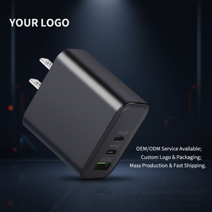Cargador Rápido <span class=keywords><strong>GaN</strong></span> de 40W con 3 Puertos USB-C, 2 Tipo-C y 1 USB PD QC3.0, Adaptador de Pared con Entrada de 220V, Enchufe de Viaje Portátil para Teléfono - Product Image 5