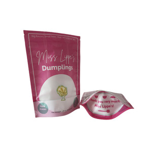 Quantité minimale de commande 100 pièces personnalisé preuve d'odeur Doypack pochette debout refermable fermeture éclair en plastique emballage alimentaire pour boulettes congelées - Product Image 1