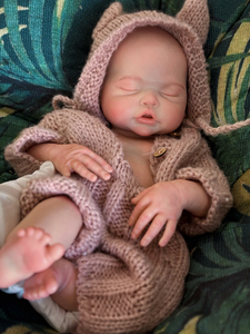 <span class=keywords><strong>Muñeca</strong></span> Bebé Reborn de <span class=keywords><strong>Silicona</strong></span> con Boca Abierta, 18 Pulgadas, Cuerpo Completo, Ponderada, Realista, Recién Nacida Dormida, Juguete de Dibujos Animados, Juguete Suave, Regalo - Product Image 6