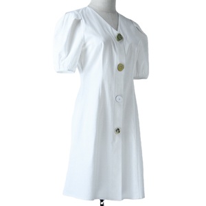 Guangzhou 2020 de moda de señoras Irregular botones tejido sexy dama elegante vestidos casuales - Product Image 1