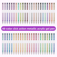 Nouveau marqueur artistique neutre en plastique métallique acrylique, 6, 12, 24 couleurs, grande capacité, lavable à l'eau, glisse en douceur, paillettes métalliques