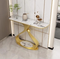Entrée Lumière De Luxe Console Table Crème Simple Creative Couloir Contre Le Mur Très Étroit Moderne Bande Table Table D'extrémité
