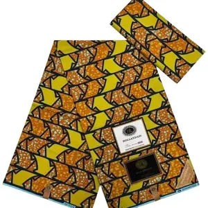 Vera cera garantita tessuto con stampa a cera reale olandese hollandais pagne africa Dress 100% cotone