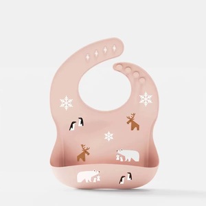 Ensemble d'assiettes en silicone sans BPA au design animalier moderne et personnalisé, bavoir à ventouse durable, style dessin animé, étanche pour l'alimentation des bébés - Product Image 6