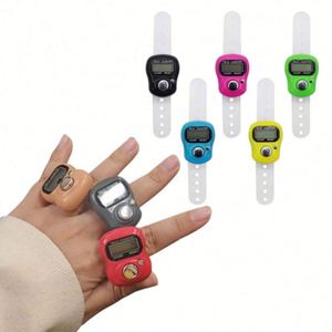 เครื่องนับนิ้วแบบดิจิตอล LED ขนาดเล็กปรับได้ สำหรับใช้ในบ้าน ทำจากพลาสติก ขายส่ง เหมาะสำหรับฝึกสมาธิและการฝึกฝน - Product Image 1