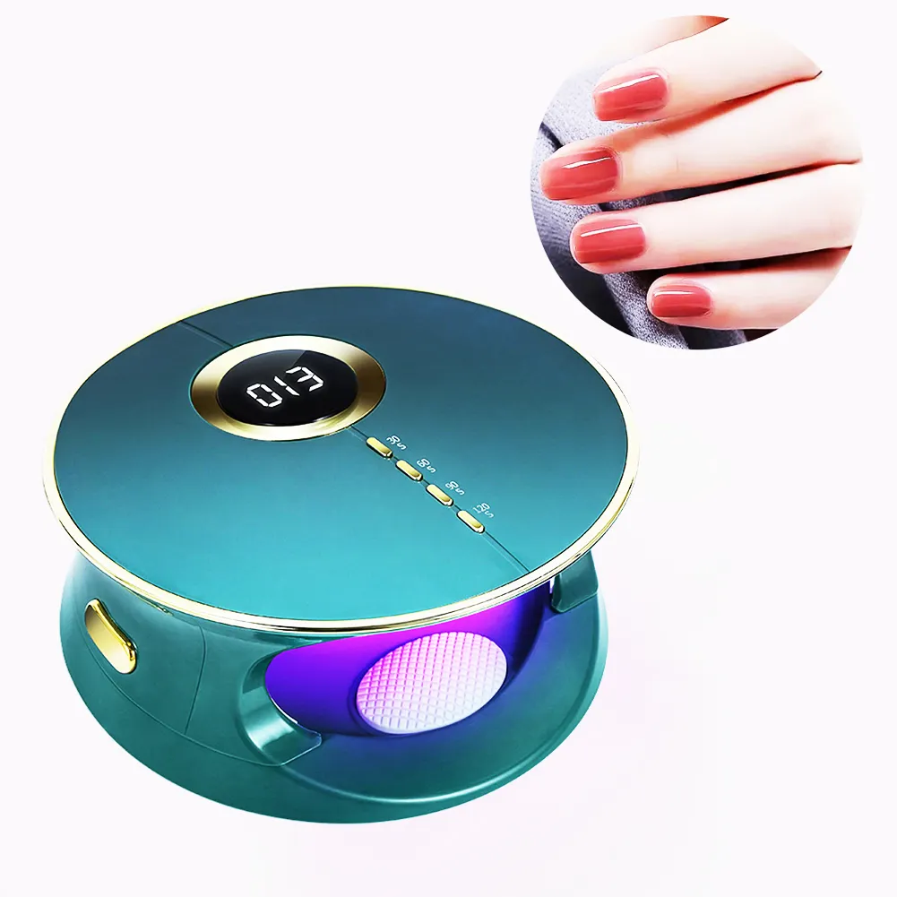 168W Gel Polish Drying Lamp Quick Dry Professional Nails Gel Polish Light LCD Display with 4 Timer Setting for Manicure Pedicure
