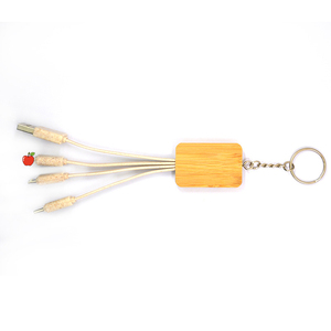 Biodegradable Wheatstraw Eco Friendly 3 en 1 Cable de cargador universal - Product Image 3