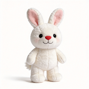 Produttore di Giocattoli in Peluche a Forma di Coniglio Personalizzati, Giocattolo in Peluche Coniglio Pasquale per Bambini, Simpatico Coniglio Bianco in Peluche - Product Image 4