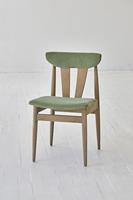 Chaise unique moderne de dîner de pièce de chêne de meubles fabriqués à la main d'intérieur en bois solide naturel avec le cuir synthétique
