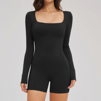Ensembles de sport confortables, leggings courts de fitness, combinaison de yoga à manches longues pour femmes