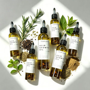 Private Label Mint Rosemary Scalp Strengthening Hair Growth Oil For Men Women Natural Treatment Wholesale - Product Image 3