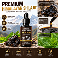 Gouttes liquides de Shilajit de l'Himalaya à marque privée 1000mg – Supplément haute concentration pour l'énergie et le soutien immunitaire 60ml
